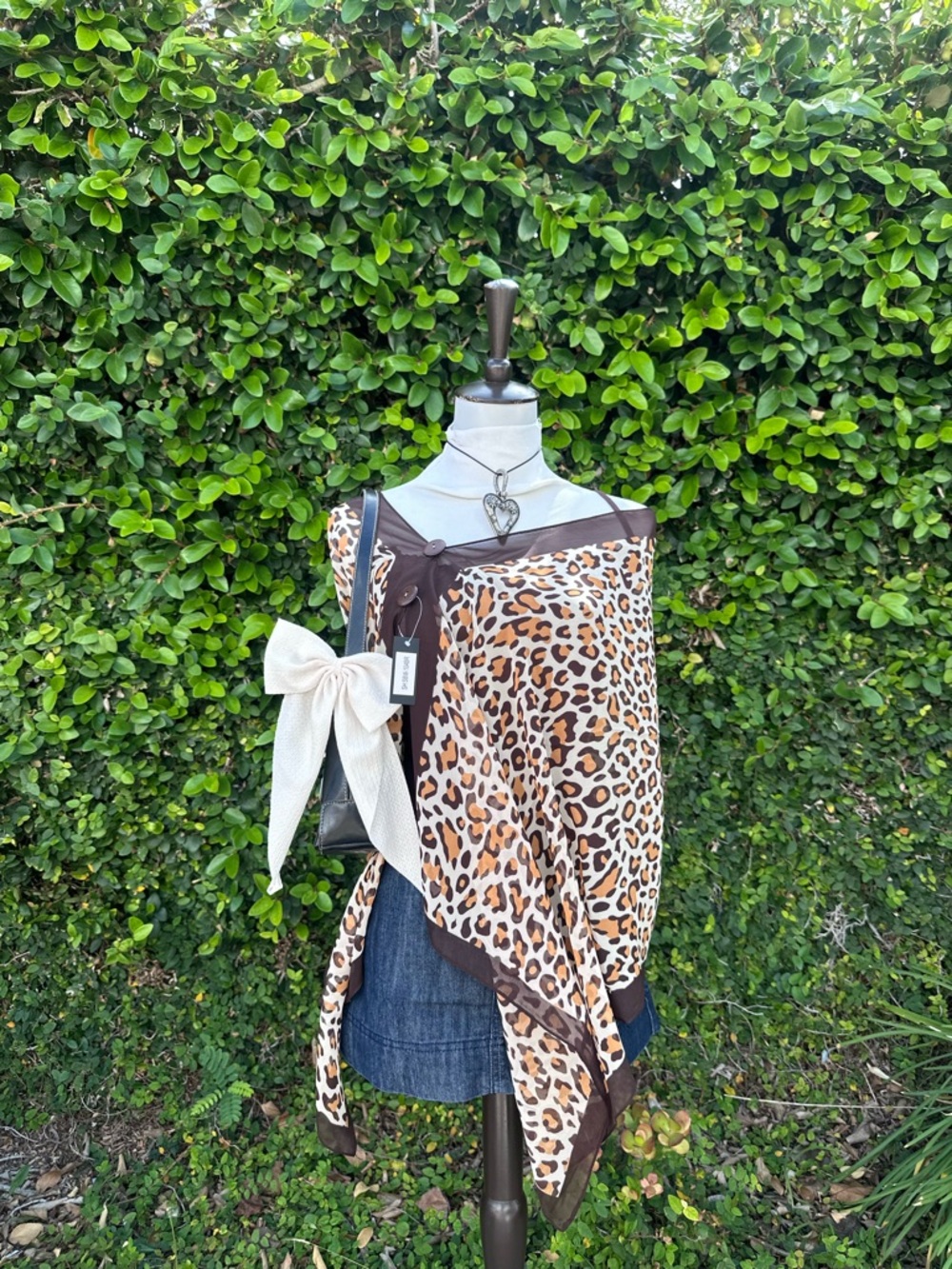 ✨animal print poncho top